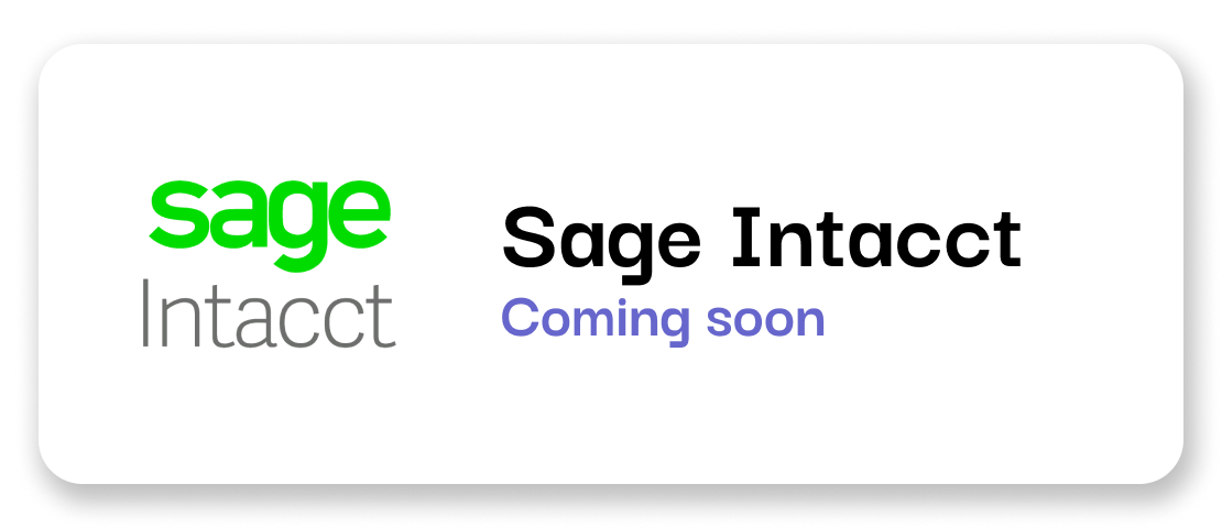 Integrations Sage Intacct
